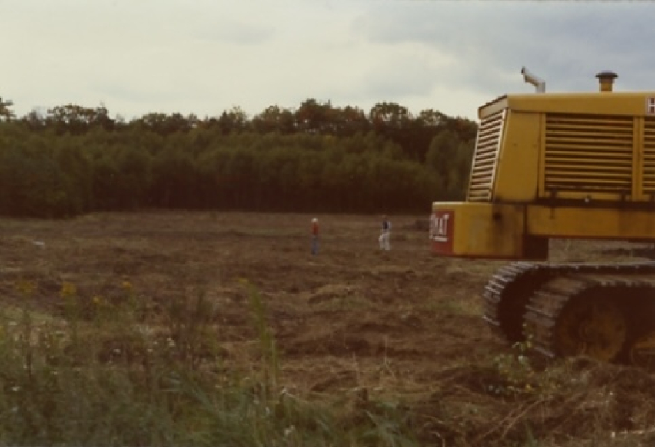 De kuil nog in het groen